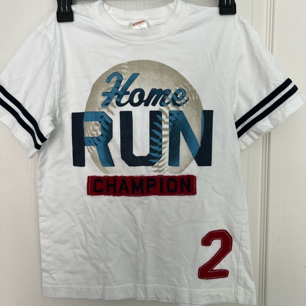 Home Run t-shirt, size 8Y, Gymboree, excellent condition
